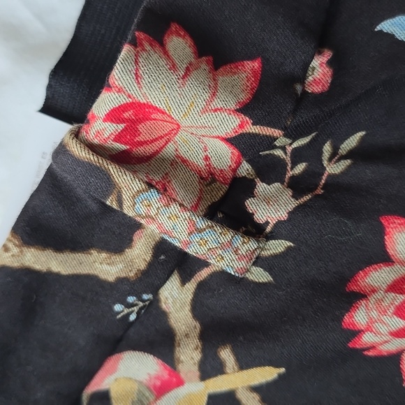 GP&J Baker X H&M Floral Bird Stovepipe Straight Leg Pants Sz 10 - Picture 8 of 12